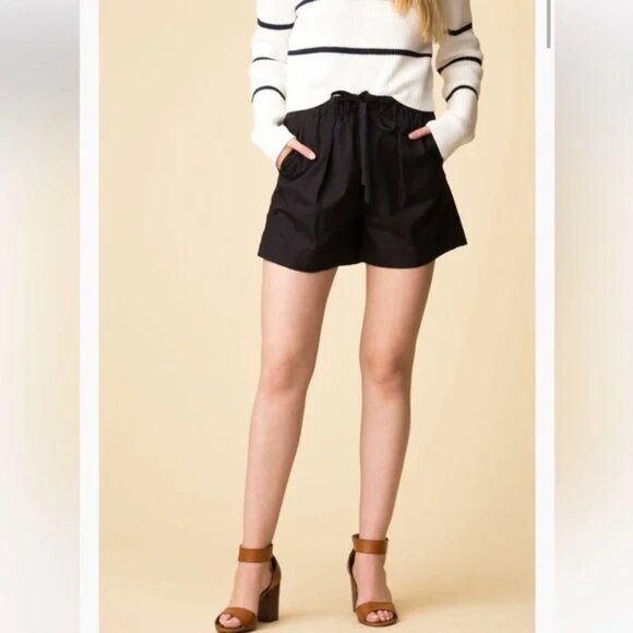 Vince Front Pleated Drawstring Pull On Shorts Size S